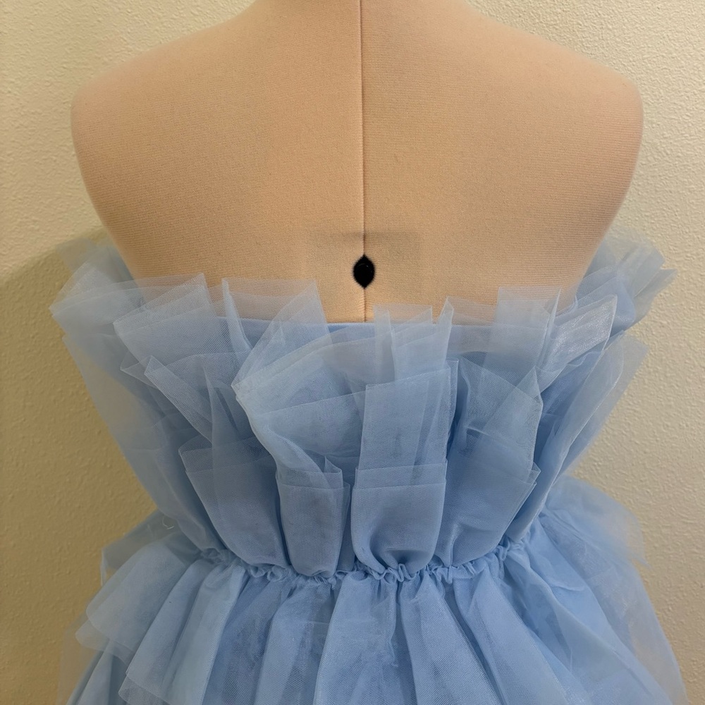 SOLD Francesca’s Suzie tulle tiered dress, light blue - Picture 10 of 16